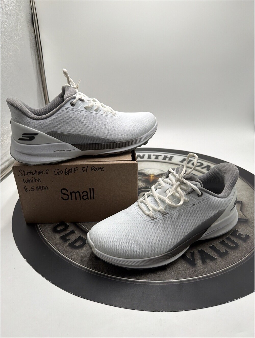 NEW Skechers Pure SI Golf Shoes - Gray / White 8.5 Men. Hyper Burst Pro (No Box)